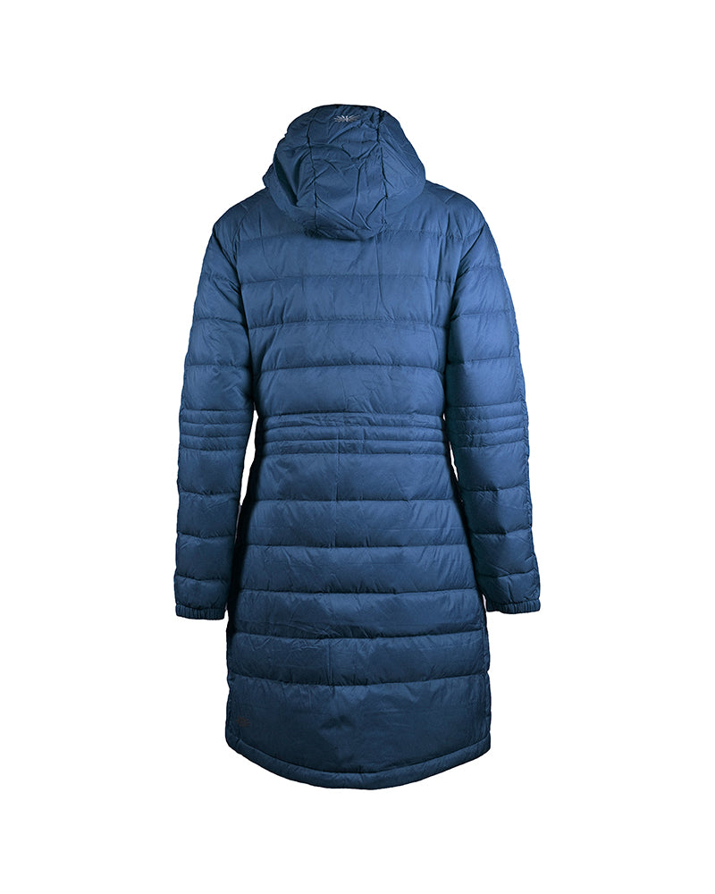 Long Down Hoodie Navy