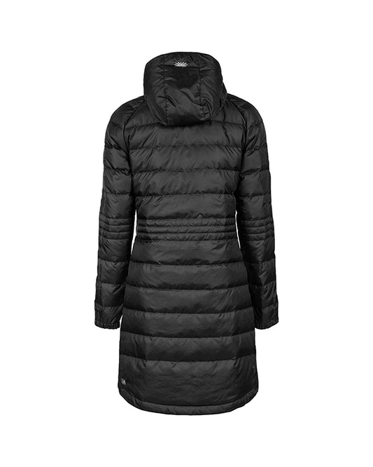 Long Down Hoodie Black