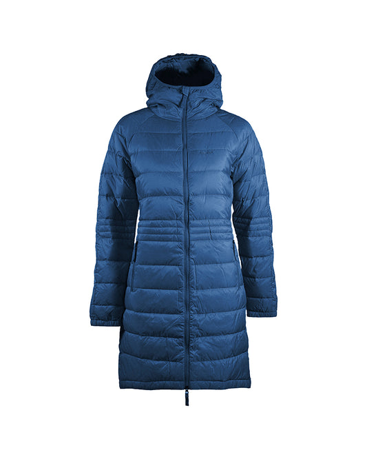 Long Down Hoodie Navy