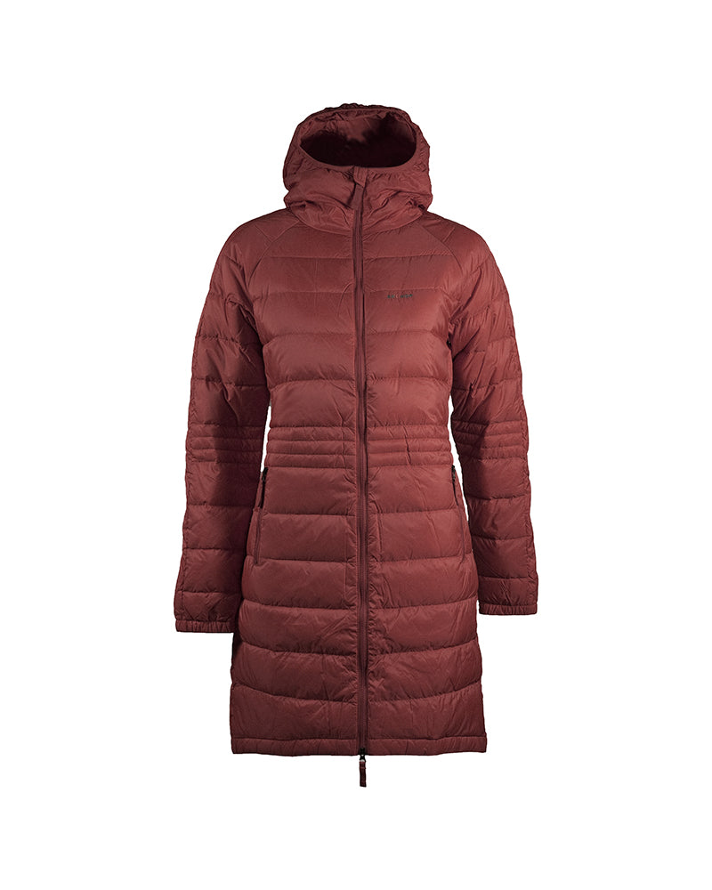 Long Down Hoodie Chestnut