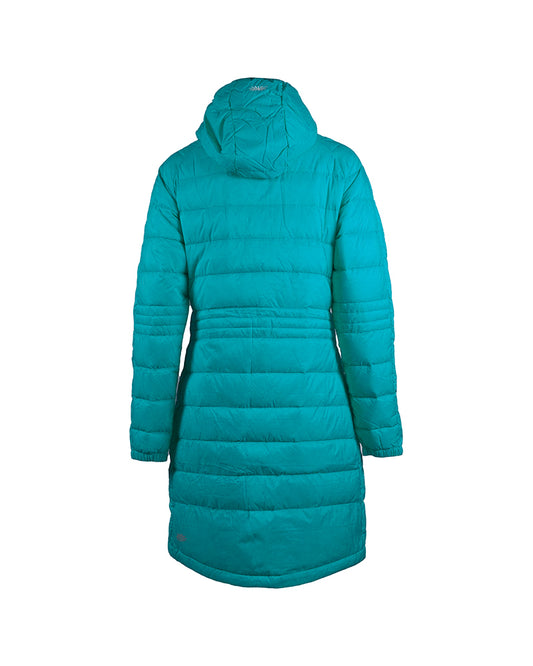 Long Down Hoodie Green Dusk